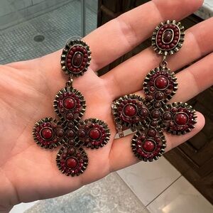 Red Bead Fashion Earrings